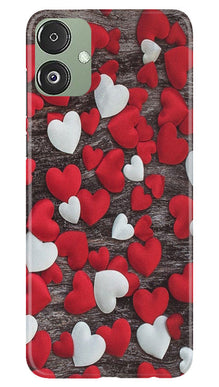 Red White Hearts Mobile Back Case for Samsung Galaxy F14 5G  (Design - 105)