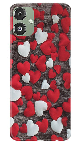 Red White Hearts Case for Samsung Galaxy F14 5G(Design - 105)