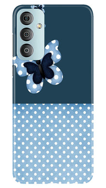 White dots Butterfly Mobile Back Case for Samsung Galaxy F23 5G (Design - 31)
