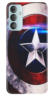 Captain America Shield Mobile Back Case for Samsung Galaxy F23 5G (Design - 219)