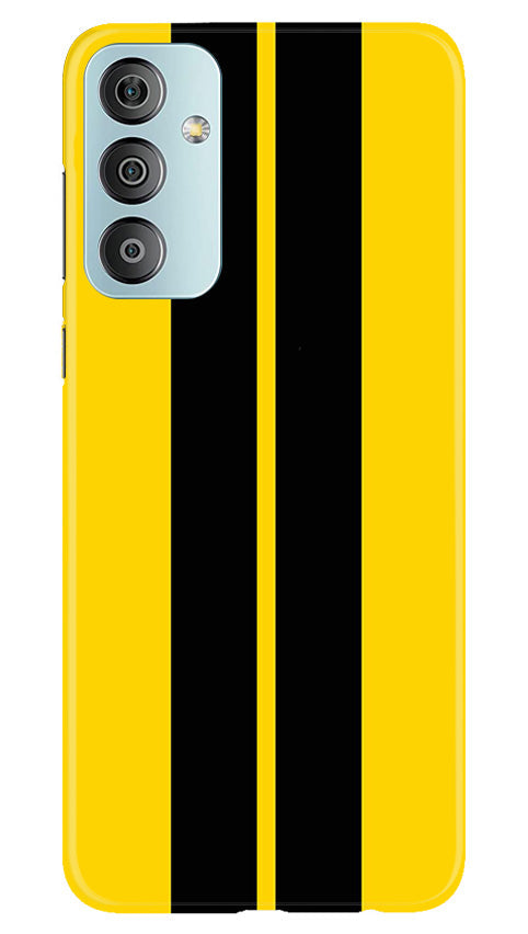 Black Yellow Pattern Mobile Back Case for Samsung Galaxy F23 5G (Design - 336)