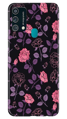 Rose Pattern Mobile Back Case for Samsung Galaxy F41 (Design - 2)