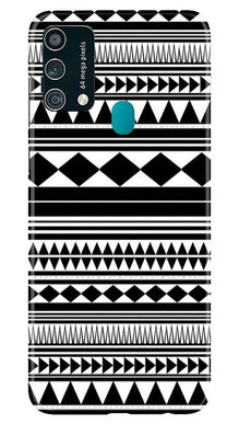 Black white Pattern Mobile Back Case for Samsung Galaxy F41 (Design - 5)