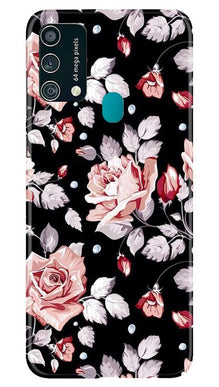 Pink rose Mobile Back Case for Samsung Galaxy F41 (Design - 12)