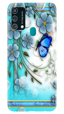 Blue Butterfly Mobile Back Case for Samsung Galaxy F41 (Design - 21)