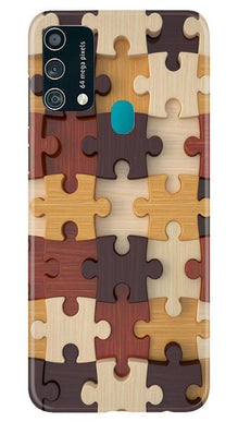 Puzzle Pattern Mobile Back Case for Samsung Galaxy F41 (Design - 217)