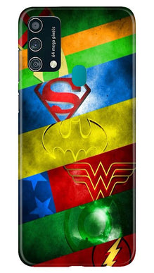 Superheros Logo Mobile Back Case for Samsung Galaxy F41 (Design - 251)