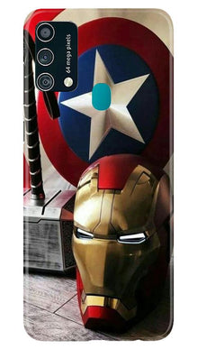 Ironman Captain America Mobile Back Case for Samsung Galaxy F41 (Design - 254)