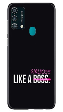 Like a Girl Boss Mobile Back Case for Samsung Galaxy F41 (Design - 265)