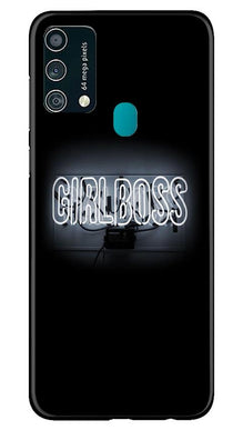 Girl Boss Black Mobile Back Case for Samsung Galaxy F41 (Design - 268)