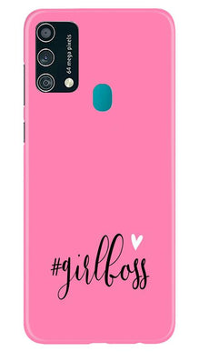 Girl Boss Pink Mobile Back Case for Samsung Galaxy F41 (Design - 269)