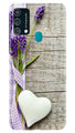 White Heart Case for Samsung Galaxy F41 (Design No. 298)