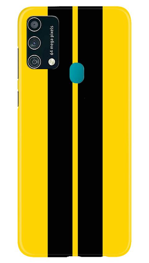 Black Yellow Pattern Mobile Back Case for Samsung Galaxy F41 (Design - 377)