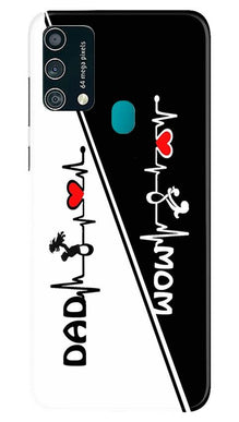 Love Mom Dad Mobile Back Case for Samsung Galaxy F41 (Design - 385)