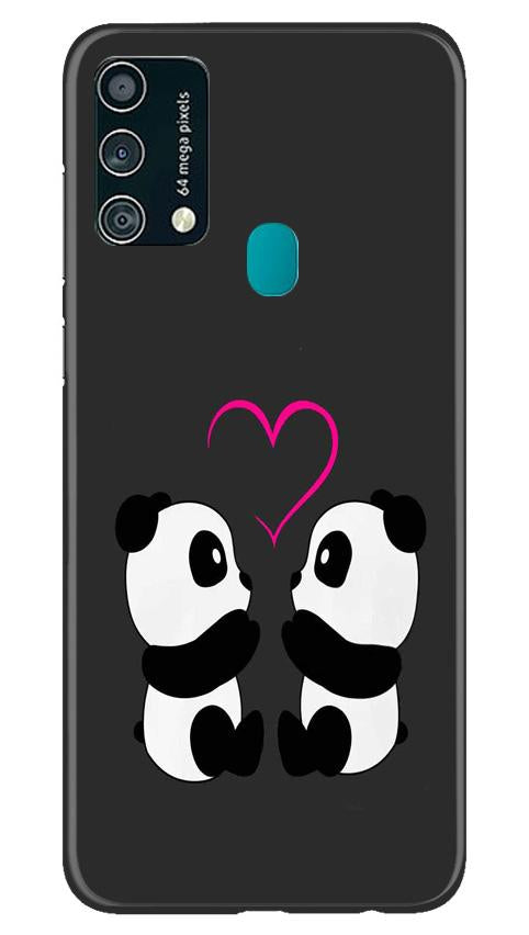 Panda Love Mobile Back Case for Samsung Galaxy F41 (Design - 398)