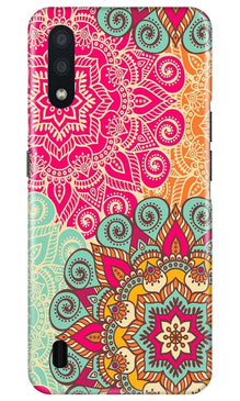 Rangoli art Mobile Back Case for Samsung Galaxy M01 (Design - 6)