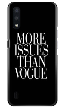 More Issues than Vague Mobile Back Case for Samsung Galaxy M01 (Design - 74)