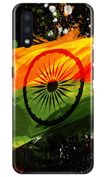 Indian Flag Mobile Back Case for Samsung Galaxy M01  (Design - 137)