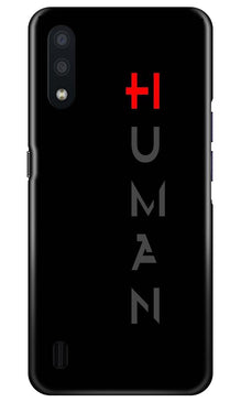 Human Mobile Back Case for Samsung Galaxy M01  (Design - 141)