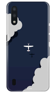 Clouds Plane Mobile Back Case for Samsung Galaxy M01 (Design - 196)
