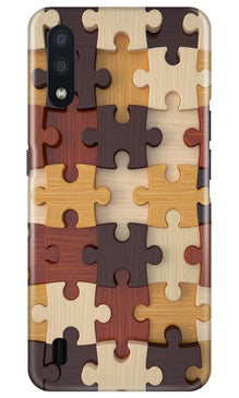 Puzzle Pattern Mobile Back Case for Samsung Galaxy M01 (Design - 217)