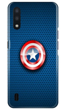 Captain America Shield Mobile Back Case for Samsung Galaxy M01 (Design - 253)
