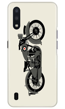 MotorCycle Mobile Back Case for Samsung Galaxy M01 (Design - 259)