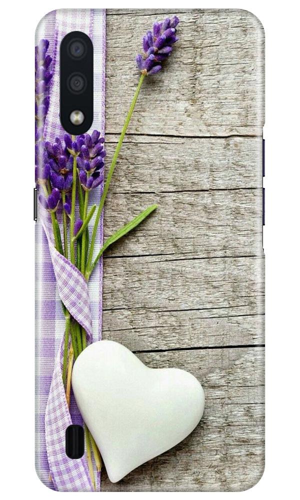 White Heart Case for Samsung Galaxy M01 (Design No. 298)