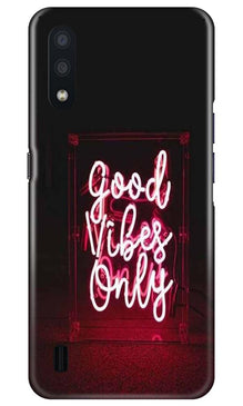 Good Vibes Only Mobile Back Case for Samsung Galaxy M01 (Design - 354)