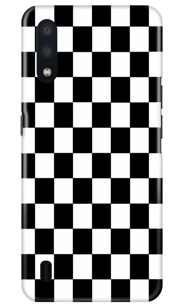 Black White Boxes Mobile Back Case for Samsung Galaxy M01 (Design - 372)