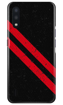 Black Red Pattern Mobile Back Case for Samsung Galaxy M01 (Design - 373)