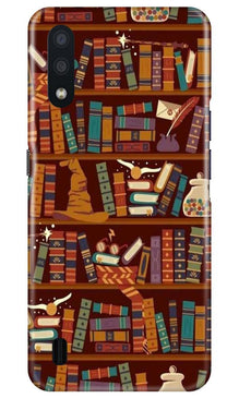 Book Shelf Mobile Back Case for Samsung Galaxy M01 (Design - 390)