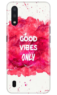 Good Vibes Only Mobile Back Case for Samsung Galaxy M01 (Design - 393)