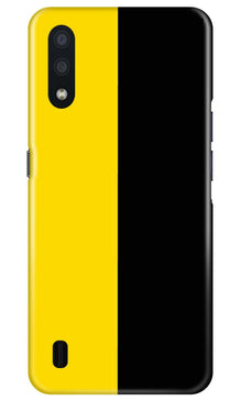 Black Yellow Pattern Mobile Back Case for Samsung Galaxy M01 (Design - 397)