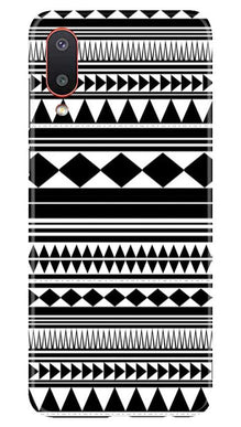 Black white Pattern Mobile Back Case for Samsung Galaxy M02 (Design - 5)