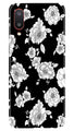 White flowers Black Background Case for Samsung Galaxy M02