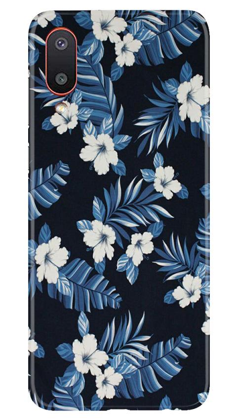 White flowers Blue Background2 Case for Samsung Galaxy M02