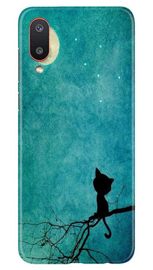 Moon cat Mobile Back Case for Samsung Galaxy M02 (Design - 70)