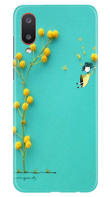 Flowers Girl Mobile Back Case for Samsung Galaxy M02 (Design - 216)