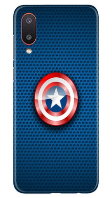 Captain America Shield Mobile Back Case for Samsung Galaxy M02 (Design - 253)
