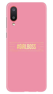 Girl Boss Pink Mobile Back Case for Samsung Galaxy M02 (Design - 263)