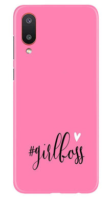 Girl Boss Pink Mobile Back Case for Samsung Galaxy M02 (Design - 269)