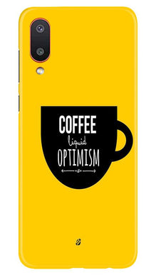 Coffee Optimism Mobile Back Case for Samsung Galaxy M02 (Design - 353)