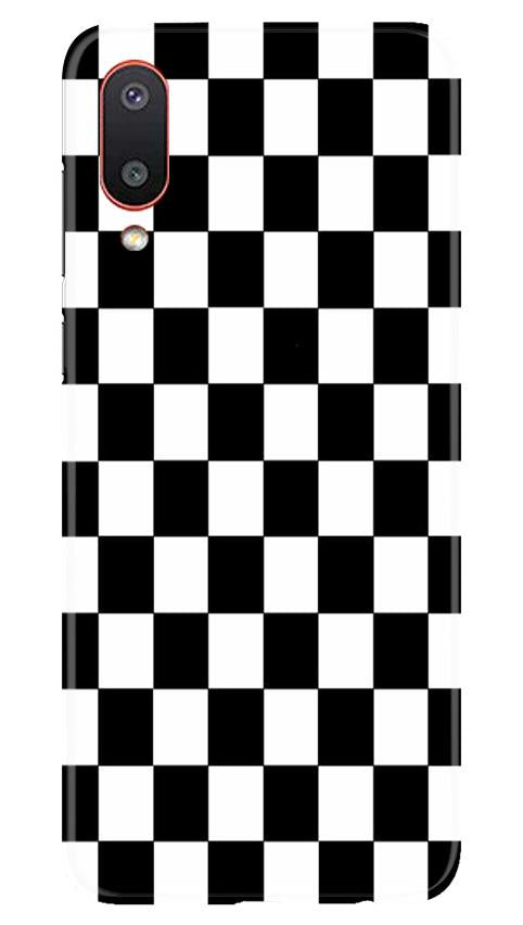 Black White Boxes Mobile Back Case for Samsung Galaxy M02 (Design - 372)