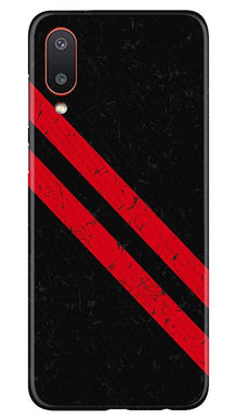 Black Red Pattern Mobile Back Case for Samsung Galaxy M02 (Design - 373)