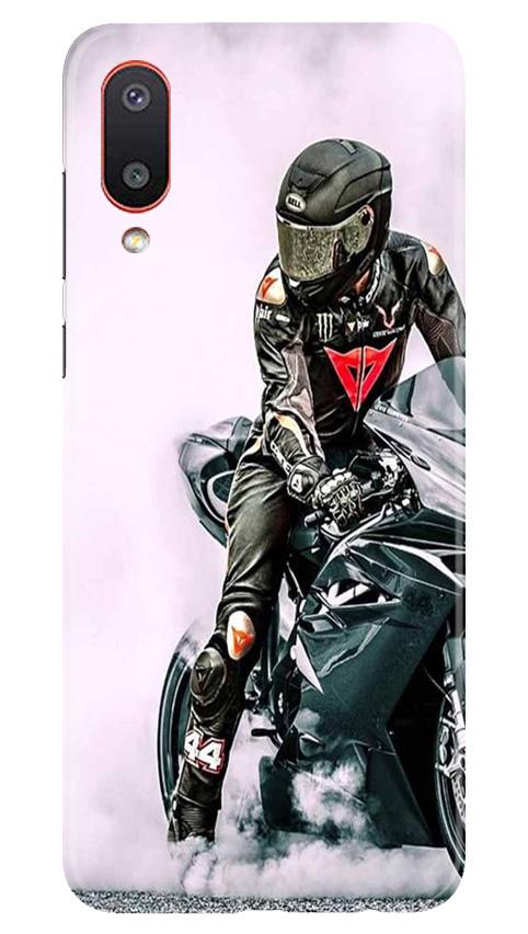 Biker Mobile Back Case for Samsung Galaxy M02 (Design - 383)