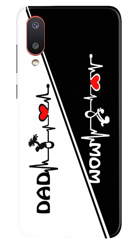 Love Mom Dad Mobile Back Case for Samsung Galaxy M02 (Design - 385)