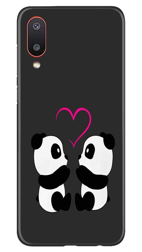 Panda Love Mobile Back Case for Samsung Galaxy M02 (Design - 398)
