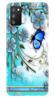 Blue Butterfly Mobile Back Case for Samsung Galaxy M02s (Design - 21)