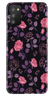 Rose Black Background Mobile Back Case for Samsung Galaxy M02s (Design - 27)